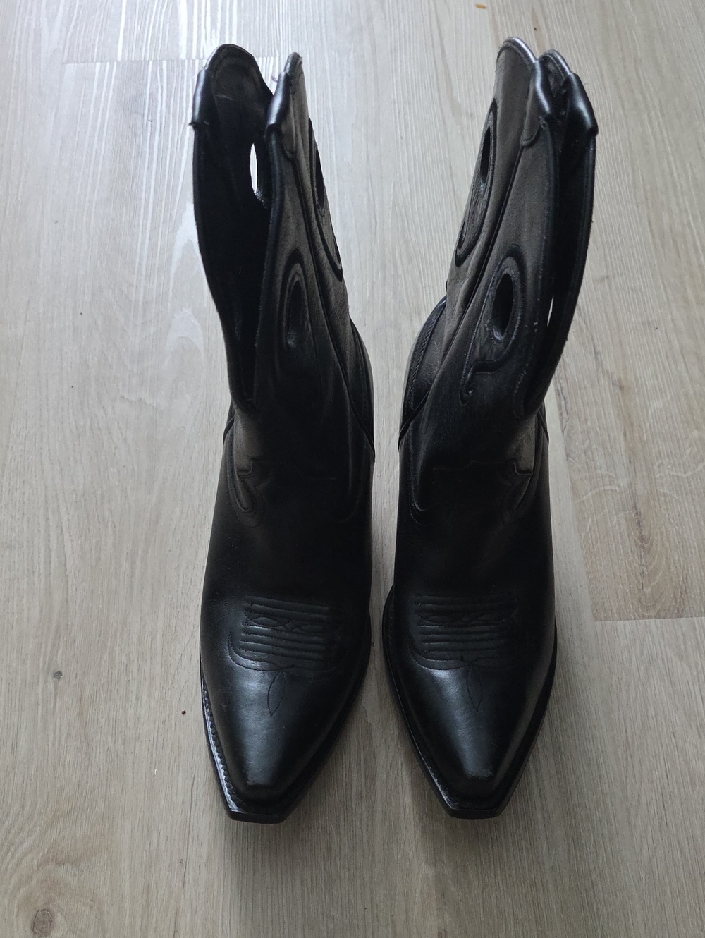 Black Star Leather Matador Women Western Boots
